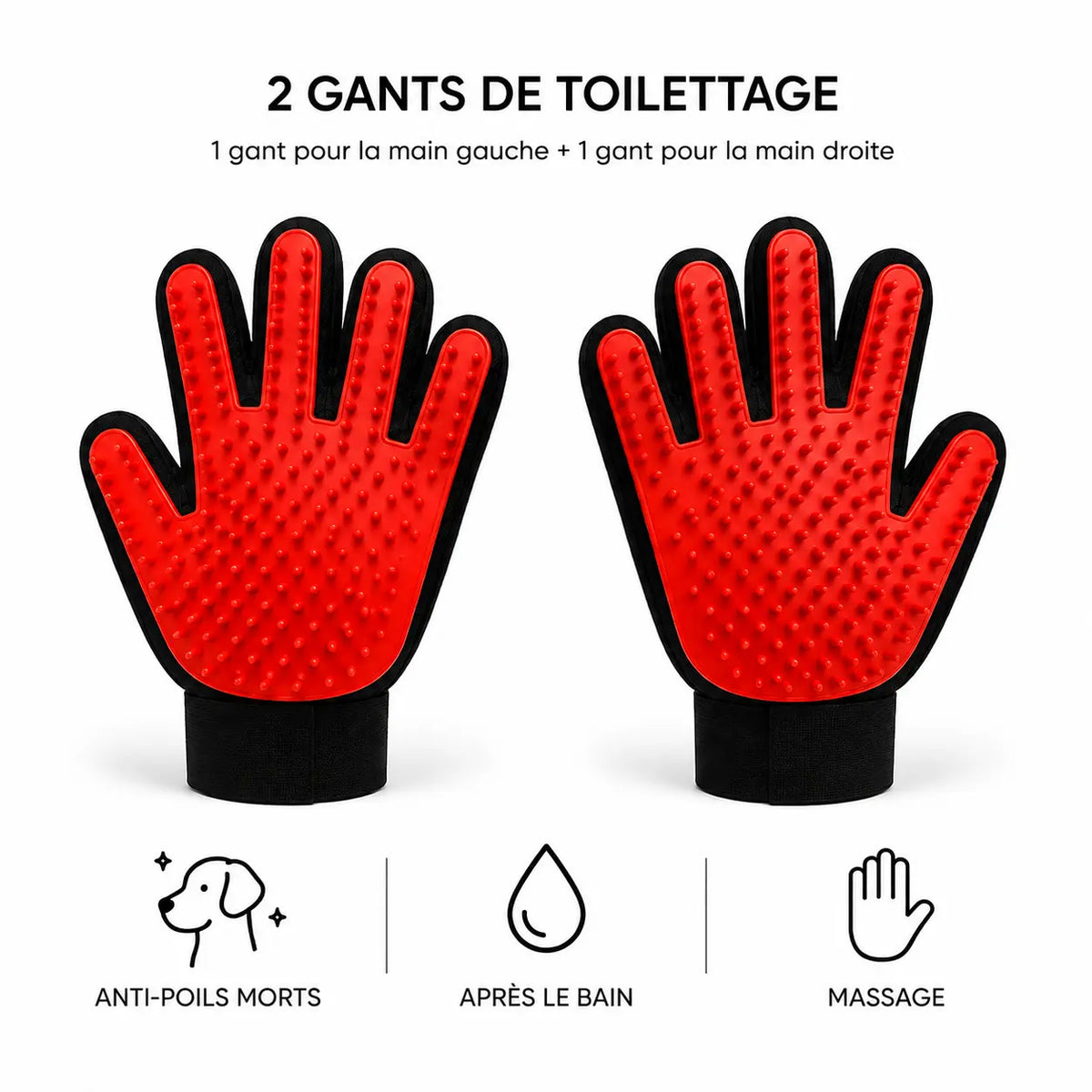 Bradroi Gant Soin de pelage Minéo