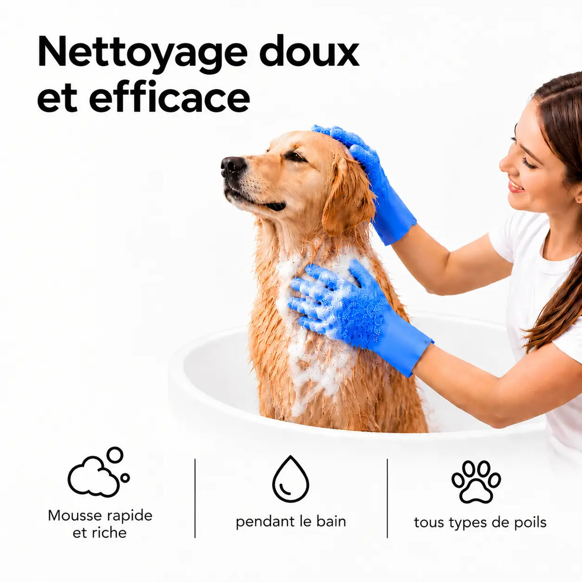 Bradroi Gant de Toilettage Luknéa